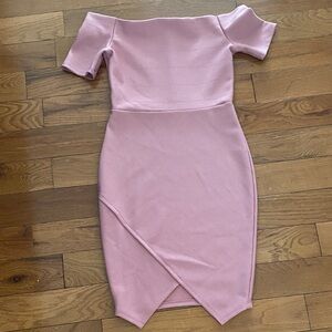 Fashion Nova One Shoulder Blush Dress
